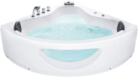 TOCOA - Hoekbad whirlpool - Wit - 138 x 190 cm - Acryl