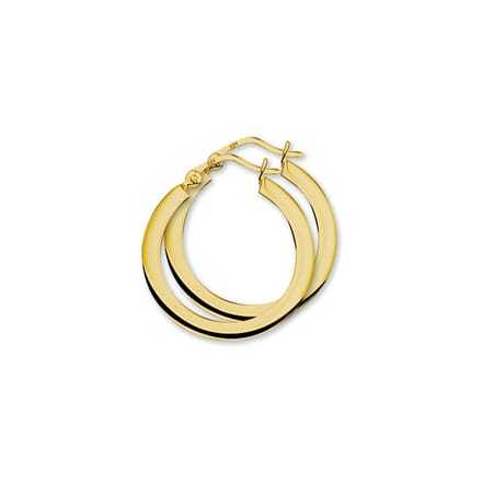 Marie Celeste oorringen vierkante buis - 20 mm - Goud