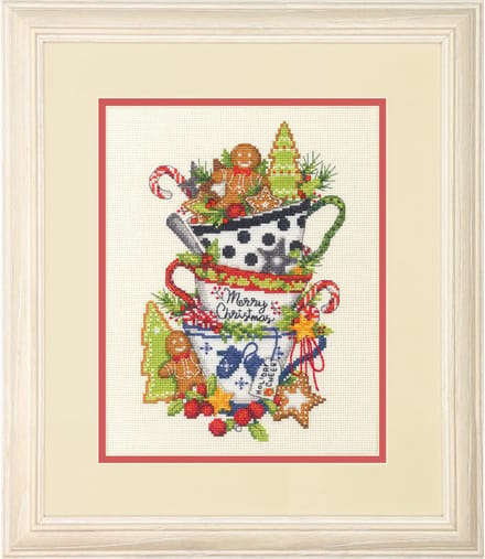 Borduurpakket Christmas Tea - Dimensions
