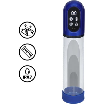 Engage - Automatic Waterproof Penis Pump and Masturbator - Metallic Blue