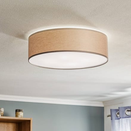 TK Lighting Plafondlamp Rondo, bruin, Ø 45 cm