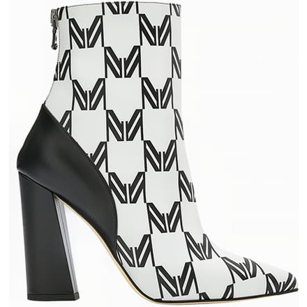 Marcell von Berlin Printed Ankle Boots Black/white Logo Print Größe: 36 | Stiefel Outlet | Damen | Schwarz