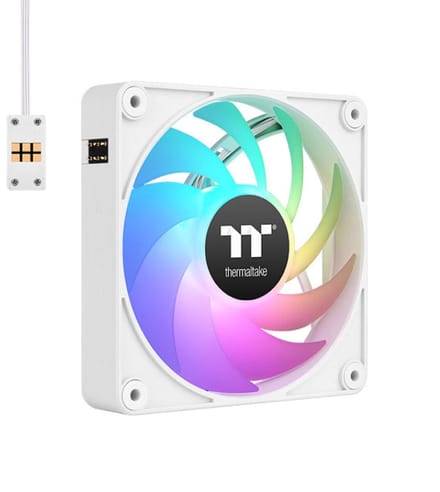 Thermaltake CT120 EX ARGB Sync - Ventilator Koeler voor PC - 3x120mm - PWM 500-2000 RPM - Wit