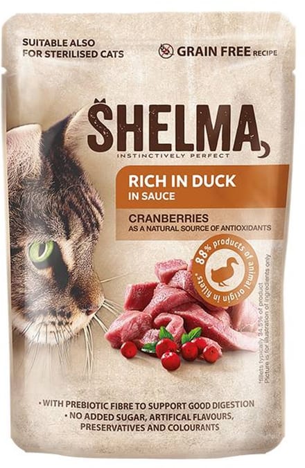 Shelma Pouch Filets Eend/Cranberries 10 x 85 gr.