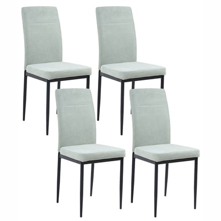 RINER - Eetkamerstoel set van 4 - Lichtgroen - Polyester