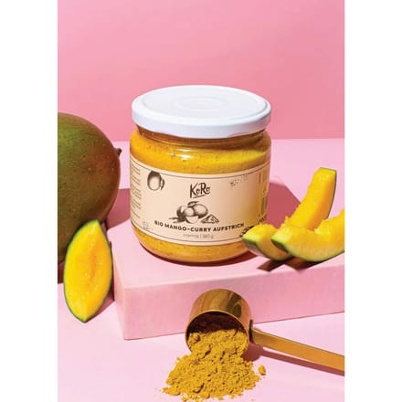 Bio mango-curryspread 380 g