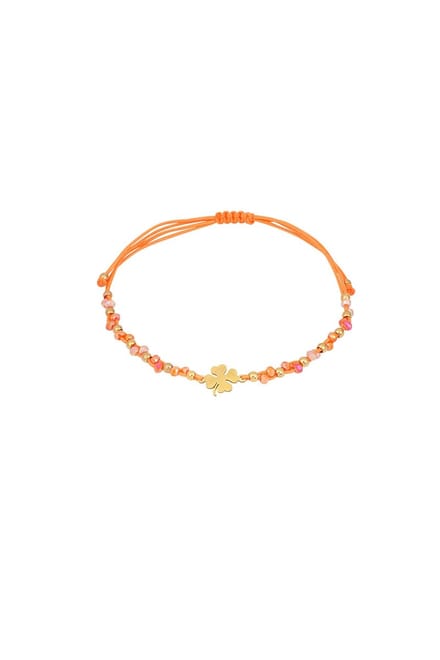 Goudlief.nl Lucky charm armband - oranje