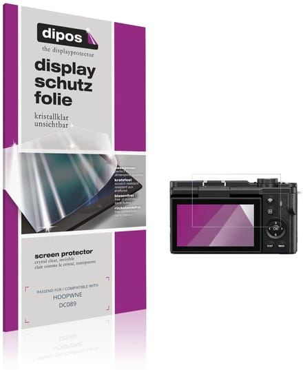dipos – 4x Beschermfolie geschikt voor HOOPWNE DC089 | Krasbestendige & heldere Screenprotector Ultra-Thin