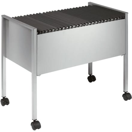 Mobiele kantoormappenwagentje Mappenboy DURABLE, zilver, zonder mappen