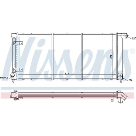 Radiator, motorkoeling NISSENS 65175