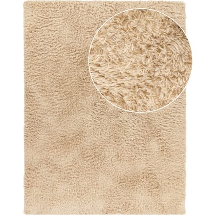 Hoogpolig tapijt Silvana beige 60x100 cm