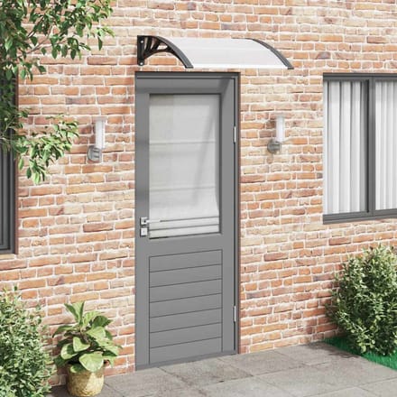 vidaXL - Deurluifel - 200x75 - cm - PC - zwart - en - transparant
