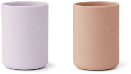 Drinkbekers Ethan cup Cat light lavender rose - Liewood