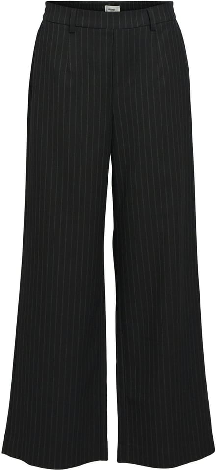 Object Objlisa Wide Pant Broeken Dames - Zwart - Maat 38