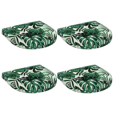 vidaXL - 4-Piece - Zitkussens - 4 - st - 100% - Polyester - Bladpatroon