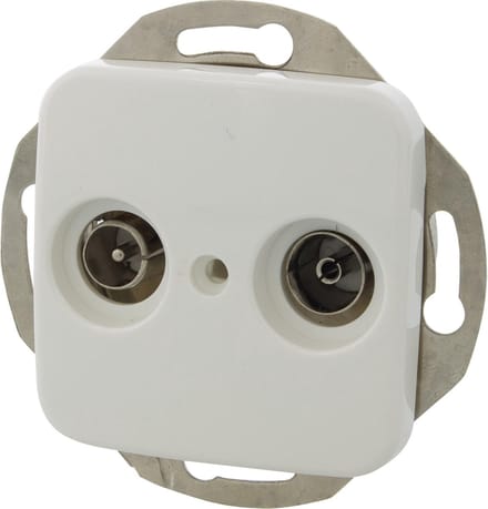 Busch-Jaeger Reflex Radio/TV Wandcontactdoos - Inbouw - Polarwit