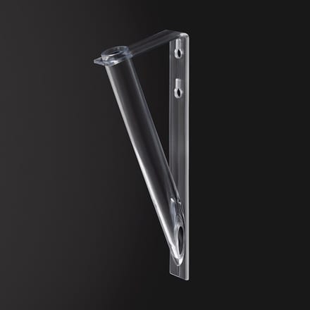 Rooshouder Small 250 mm │ Kunstbloem houder │ Bloemhouder wand │ Glashelder polystyreen
