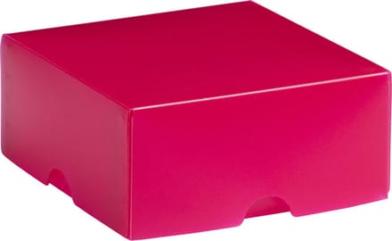 Cadeauverpakking klein vierkant, BUDGET, 8x8x4cm ROZE (100 stuks)