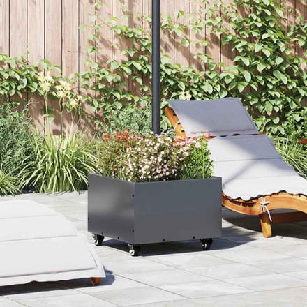 vidaXL - Parasolvoet - 11.75 - kg - Antraciet - Staal - Vierkant