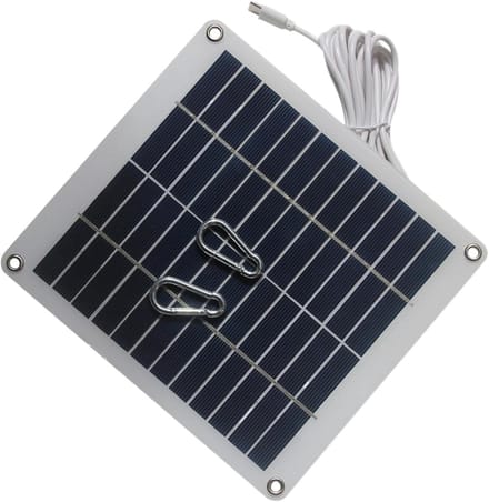 Zonnepaneel - Solar Charger - Camera Opladen - Waterdicht Ontwerp - 50W 12V - Zwart