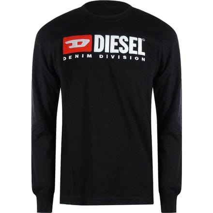 Diesel Heren Divisie Katoen T-Shirt (Zwart)