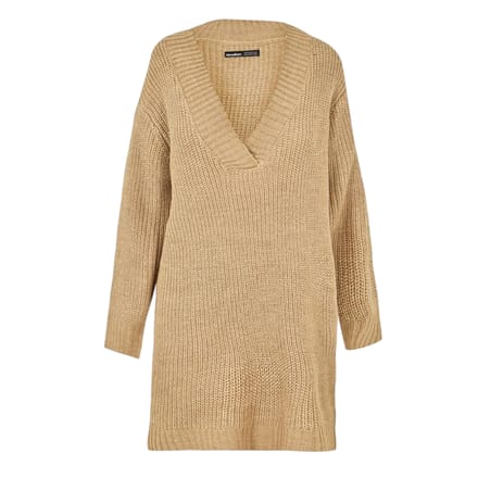 Threadbare Dames/Dames Adeline grof gebreide trui (Steen)