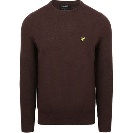 Lyle & Scott Pullover Lamswol Bruin - Maat XXL - Heren - Pullovers