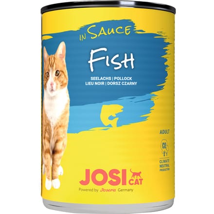 24x 415g JosiCat in Saus Vis Kattenvoer Nat