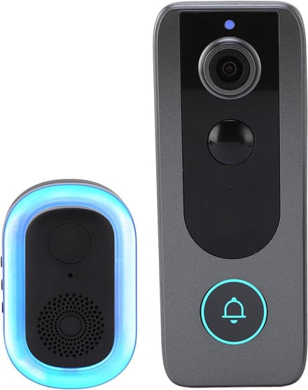 Videodeurbel - Slimme Camera - Huisbewaking - AI Menselijke Detectie - 2K Full HD - Zwart