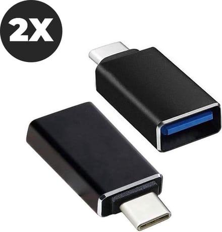 USB C naar USB 3.0 Converter / Splitter - USB-C verloopstuk voor Macbook - 2st.
