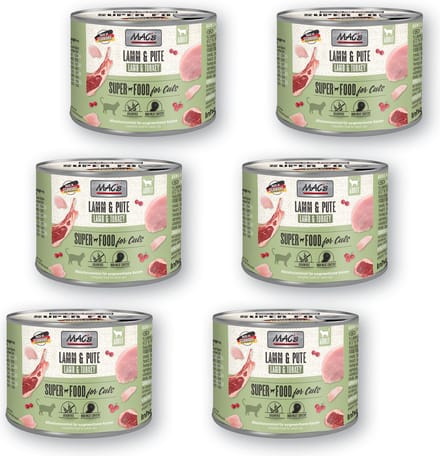 MAC's Kattenvoer Natvoer Blik 95,8% Lam & Kalkoen 6 x 200g