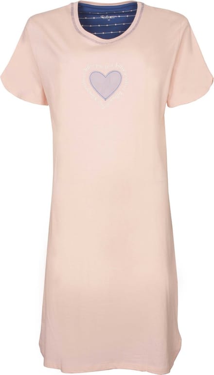Tenderness Dames Nachthemd - 100% Katoen - Veiled Rose - Maat S