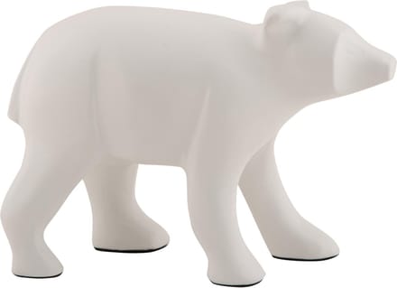 Present Time Ornament Bear - Wit - 15x7x10.5cm - Scandinavisch - Aluminium