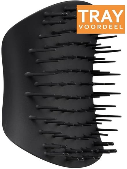 TANGLE TEEZER THE SCALP EXFOLIATOR & MASSAGER ONYX BLACK HAARBORSTEL 4 X 1 STUK