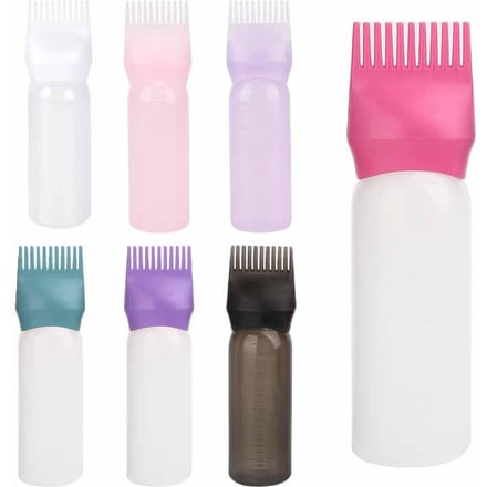 Haarkleurfles, kamfles, verfcrème kleuring haarverzorgingsfles, shampoofles, kapsalon thuis pink