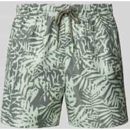 Zwemshort Lago, met lichtgroen dessin