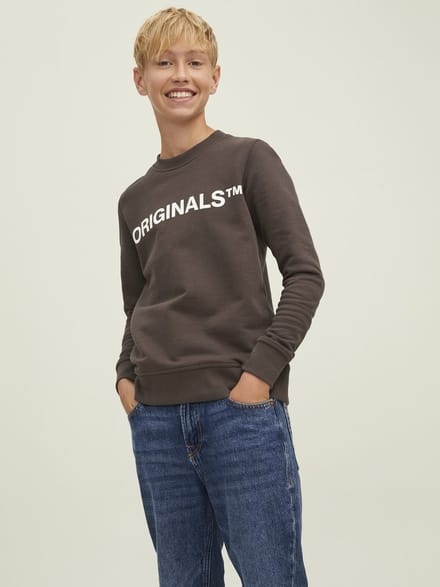 Jack & Jones sweater jongens - bruin - JORclean - maat 164