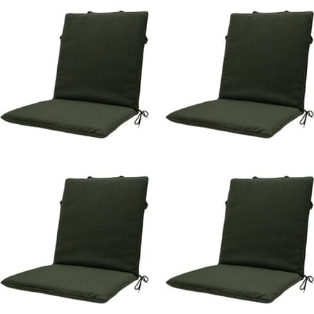 Madison - Stapelstoelkussen Green canvas eco+ - Ca. 97x49 cm - Set van 4