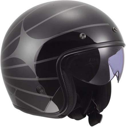 LS2 Helm Bob II Cosmic OF601 zwart / grijs maat L