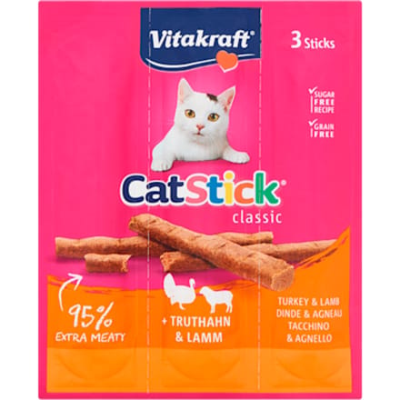 Vitakraft Cat Stick Adult - Kalkoen & Lam