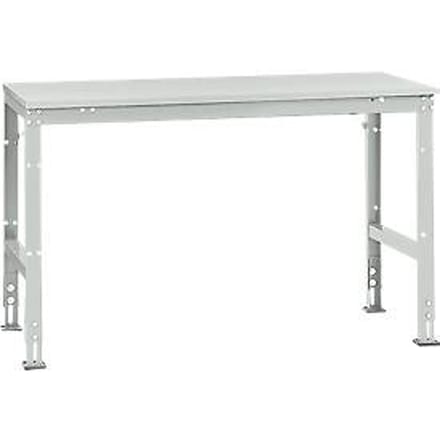 Manuflex basistafel UNIVERSAL Standaard, tafelblad melamine, 1500 x 800, lichtgrijs