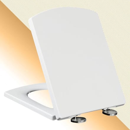 Toiletbril Soft Close - WC Deksel - Badkamer Vernieuwen - Geruisloos Sluitend Mechanisme - 345 x 43 cm - Wit