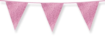 Glitter flags 16 x 20cm - Baby pink