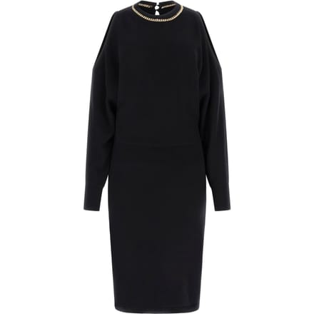 GUESS Abel Chain Cut Out D Jet Black A996 Größe: 44 | Midikleider Outlet | Damen | Schwarz