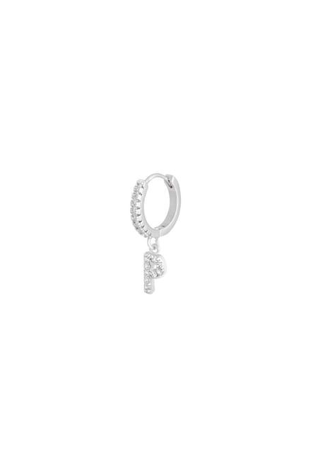 Oorbellen Letter P Zilver Copper
