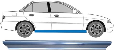 Reparatie dorpel voor Mitsubishi Lancer 1991-1996 / Links = Rechts (symmetrisch)