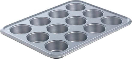 Bakvorm voor 12 Muffins Roestvrijstaal Grijs