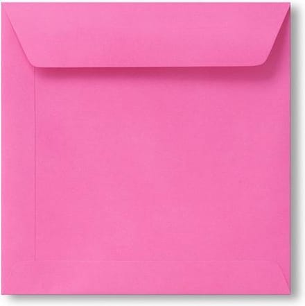 Envelop 17 x 17 Knalroze, 25 stuks