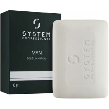 System Professional Man Solid Shampoo 100 gr - 100 gr- Normale shampoo - Voor Alle haartypes -