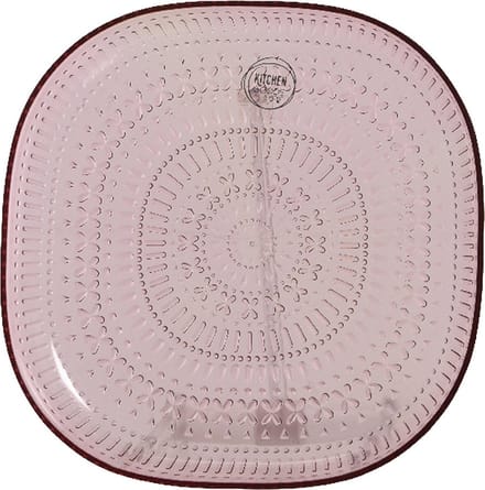 Decoris ontbijtbord - roze - 20,5 cm - kunststof - camping bord/servies